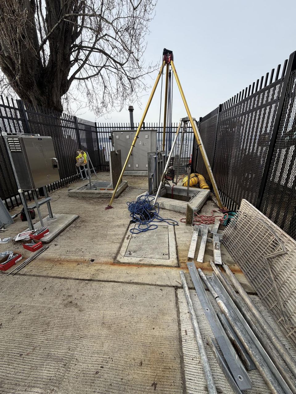 Confined space access setup